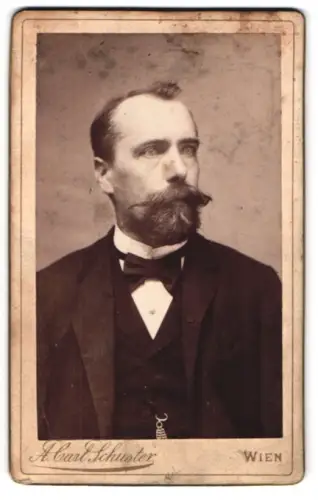 Fotografie A. Carl Schuster, Wien, Theresienbad, Porträt des Herrn Anton W.
