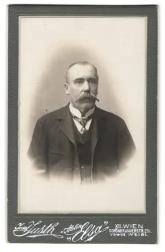 Fotografie Josef Justh, Wien, Schönbrunnerstrasse 270, Porträt des Herrn Anton W.