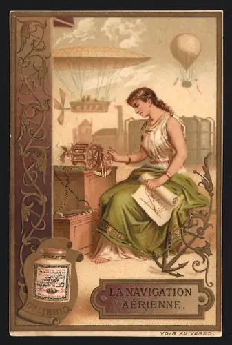 6 Sammelbilder Liebig, Serie Nr. 320: Le Téléphone, La Lumière Électrique, La Marine de Guerre, La Vapeur