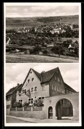 AK Elpersheim, Totalansicht & Gasthaus z. Hirschen