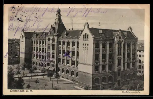 AK Offenbach a. M., Ansicht der Mathildenschule