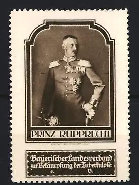 Reklamemarke Bayern, Landesverband zur Bekämpfung der Tuberkulose, Portrait Prinz Rupprecht von Bayern