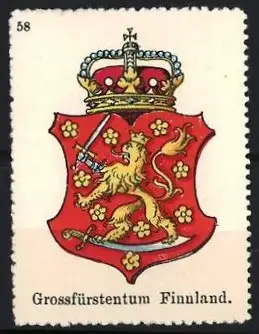 Reklamemarke Finnland, Grossfürstentum Finnland, Löwe mit Schwert und Krone