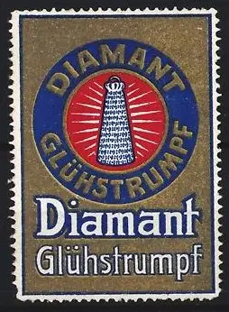 Reklamemarke Diamant, Glühstrumpf, Glühstrumpf-Symbol