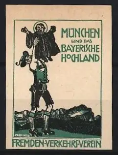 Reklamemarke München, Bayerische Hochland, Fremdenverkehrsverein