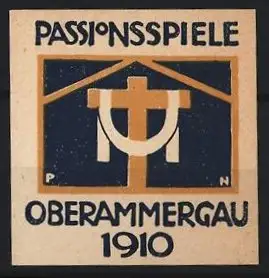 Reklamemarke Oberammergau, Passionsspiele 1910, Kreuzsymbol