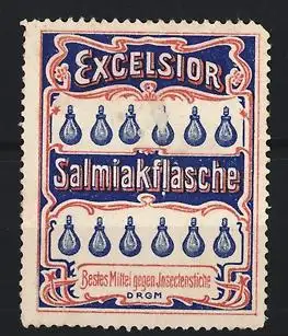 Reklamemarke Excelsior Salmiakflasche, Bestes Mittel gegen Insektenstiche