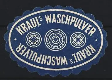 Reklamemarke Kraul`s Waschpulver, Ornamentmuster