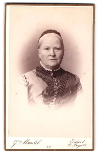 Fotografie G. Mandel, Erfurt, Anger 21, Portrait einer Dame