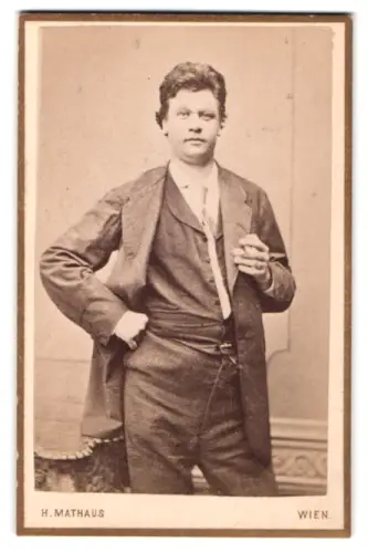 Fotografie H. Mathaus, Wien, Porträt eines Mannes in Anzug