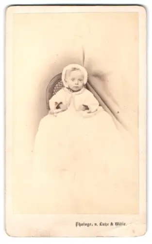 Fotografie Lutze & Witte, Stettin, Kleine Dom-Strasse, Porträt eines Kleinkindes