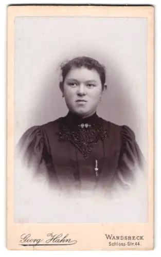 Fotografie Georg Hahn, Wandsbeck, Schloss-Str. 44, Porträt einer jungen Frau