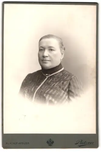 Fotografie C. Pietzner, Wien, Mariahilferstrasse 3, Porträt einer Dame