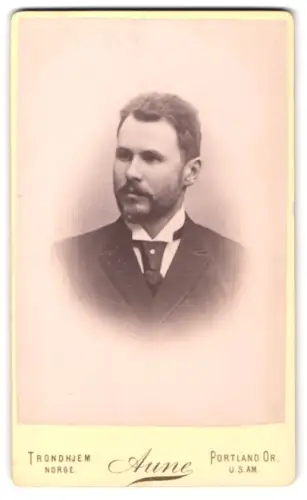 Fotografie Aune, Trondhjem, Porträt des Herrn Manne Dehlgren, Arboga 1894