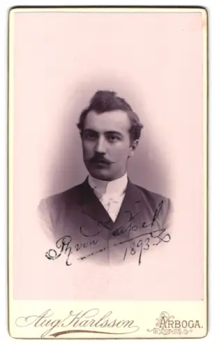 Fotografie Aug. Karlsson, Arboga, Porträt des Herrn Ph. von Heissel, 1893