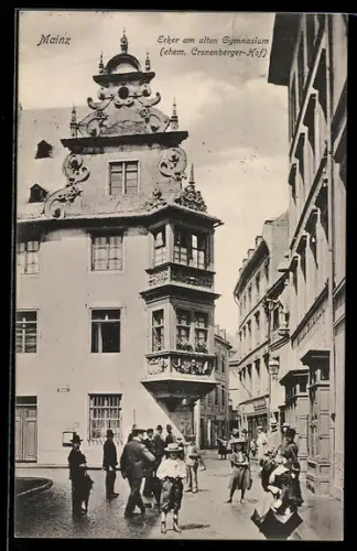 AK Mainz, Erker am alten Gymnasium, ehem. Cronenberger-Hof