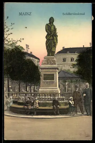 AK Mainz, Das Schillerdenkmal