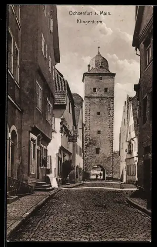 AK Ochsenfurt a. Main, Blick zum Klingenturm