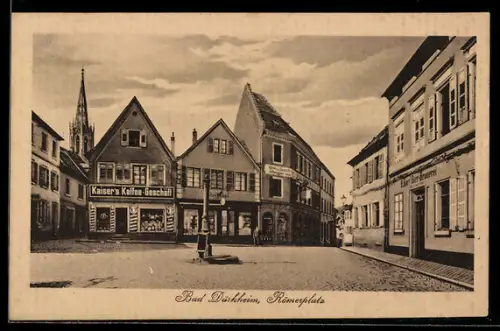 AK Bad Dürkheim, Römerplatz mit Brauerei H. Bart