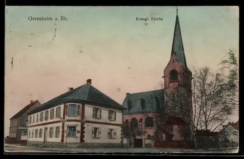 AK Gernsheim a. Rh., Evangelische Kirche