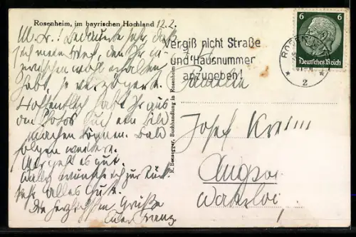 AK Rosenheim /Obb., Totalansicht mit Wendelstein