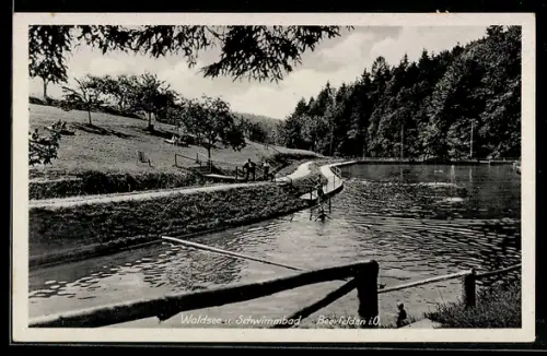 AK Beerfelden i. O., Waldsee und Schwimmbad