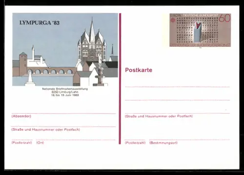 AK Limburg /Lahn, Nationale Briefmarkenausstellung Lympurga 1983, Ganzsache