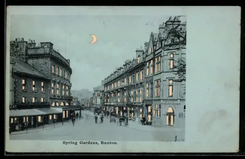 AK Buxton, Spring Gardens, Halt gegen das Licht