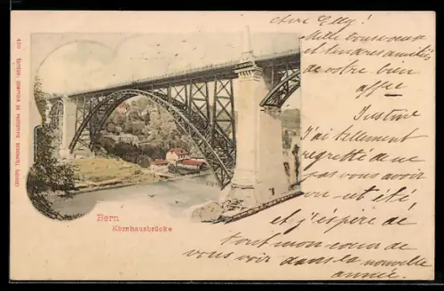 AK Bern, Kornhausbrücke über die Aare