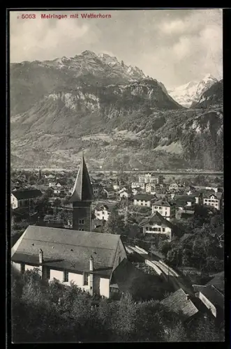 AK Meiringen, Panorama mit Wetterhorn