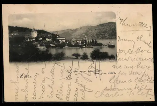 AK Spiez, Grand Hotel Spiezerhof und Schloss am See