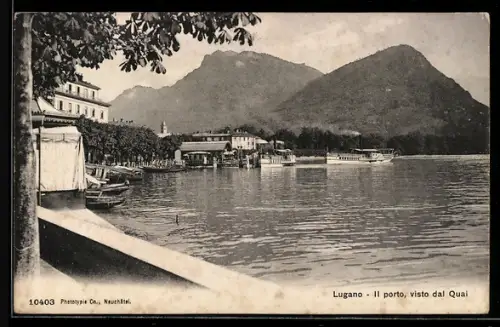 AK Lugano, Il porto, visto dal Quai