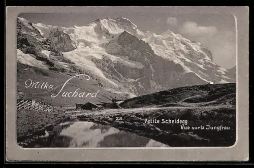 AK Petite Scheidegg, Vue sur la Jungfrau