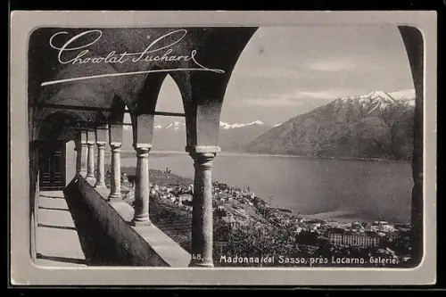 AK Locarno, Madonna del Sasso, Galerie