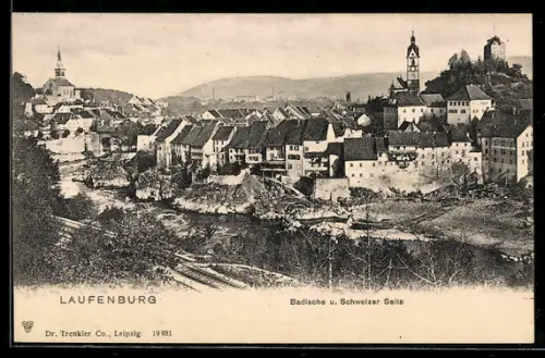 AK Laufenburg, Badische u. Schweizer Seite