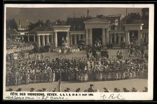 AK Vevey, Fete des Vignerons 1905