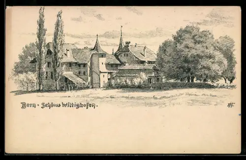 Künstler-AK Bern, Schloss Wittigkofen