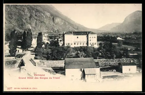 AK Vernayaz, Grand Hôtel des Gorgesd u Trient
