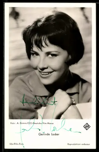 AK Schauspielerin Gerlinde Locker in dem Film Der Stern von Santa Clara, Autograph