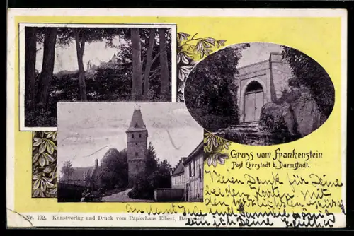 AK Eberstadt, Partie an der Burg Frankenstein