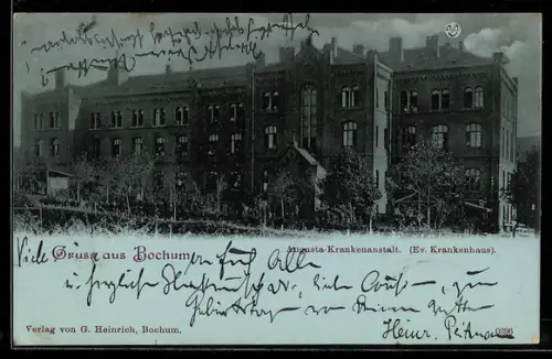 Mondschein-AK Bochum, Augusta-Krankenanstalt, evangelisches Krankenhaus
