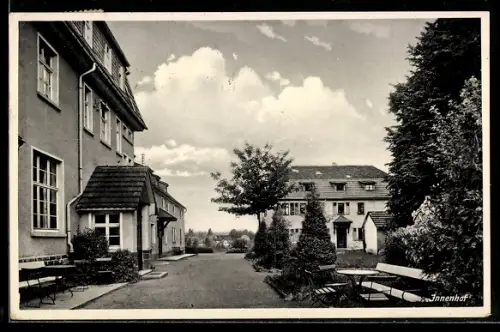 AK Mücke i. Hessen, Bibelheim Flensungerhof, Innenhof