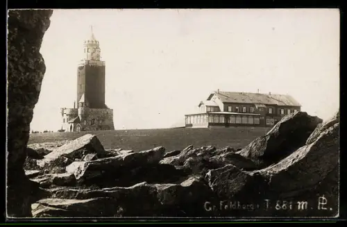 AK Gr. Feldberg i. T., Gasthaus und Feldbergturm
