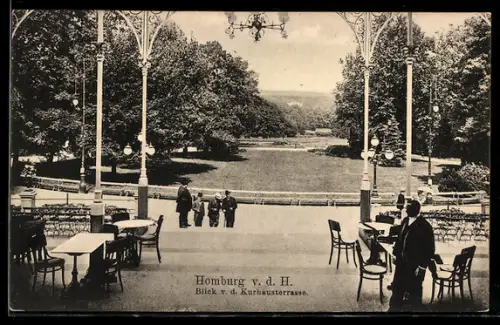 AK Homburg v. d. H., Blick von der Kurhausterrasse