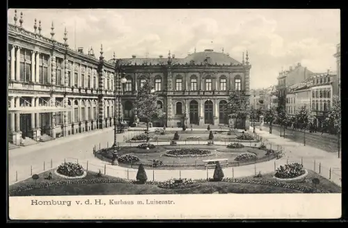 AK Homburg v. d. H., Kurhaus mit Luisenstrasse