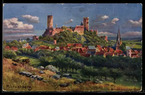 Künstler-AK Münzenberg