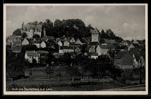 AK Staufenberg a. d. Lahn, Teilansicht mit Schloss