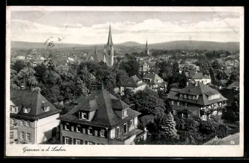 AK Giessen a. d. Lahn, Ortsansicht aus der Vogelschau
