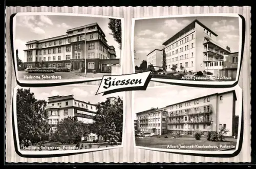 AK Giessen, Heilstätte Seltesberg, Parkseite, Albert-Jesionek-Krankenhaus