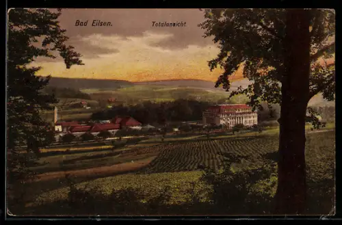 AK Bad Eilsen, Totalansicht des Ortes vom Waldrand aus